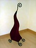 Design Lampe Afrika dunkelrot / bordeaux 70 cm