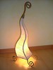 Design Lampe Afrika wei� - handgesch�pftes Papier 70 cm