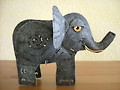 Metall Elefant grau, 15 x 20 cm - Windlicht