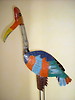 Metallfigur Vogel bunt, 140 x 42 cm