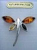 Bernstein Amulett Brosche Libelle - 90330