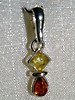 Kettenanh�nger 23 mm aus Bernstein und Silber 90190
