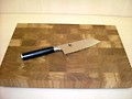 Holz Schneidbrett / Hackblock zum schonenden Schneiden
