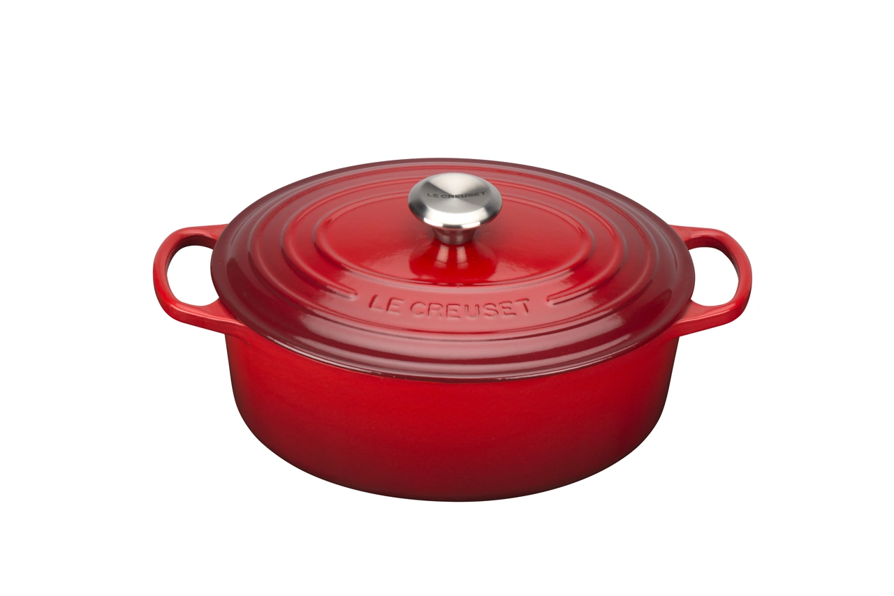 Le Creuset Gusseisen Bräter oval 29 cm kirschrot kirschrot 1