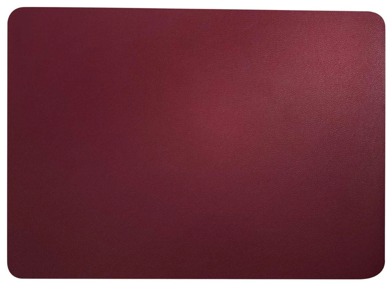 ASA Tischset in Lederoptik magnolie / weinrot 1