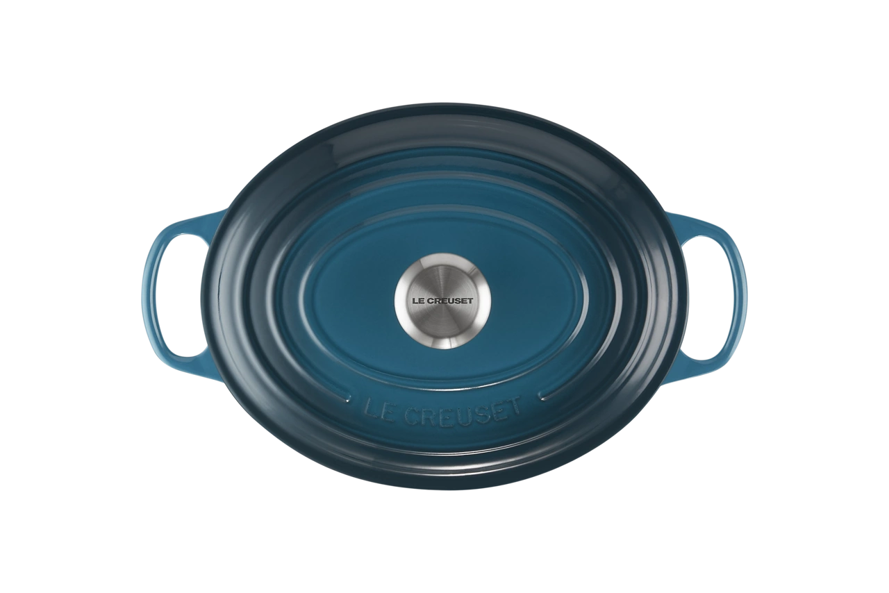 Le Creuset Gusseisen Bräter oval 29 cm deep teal deep teal / grünblau 2