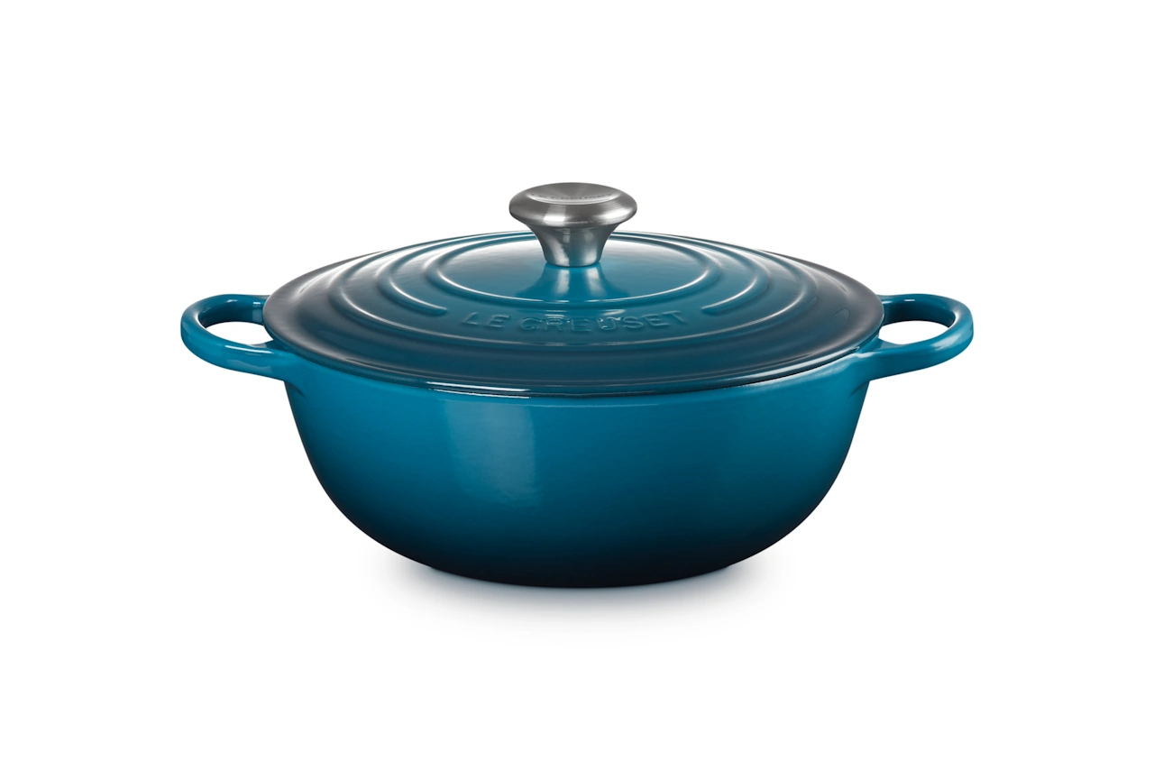 Le Creuset Topf La Marmite 26 cm deep teal / grünblau 2