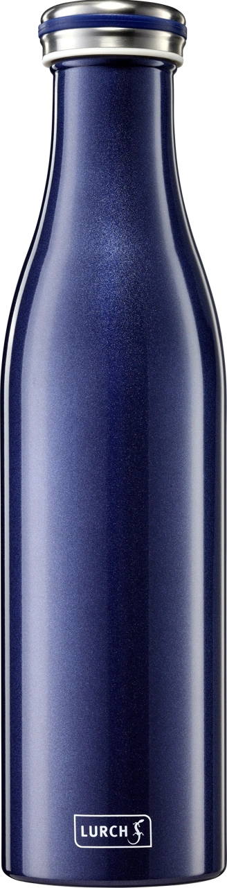 Lurch Edelstahl Isolierflasche 750 ml blau metallic