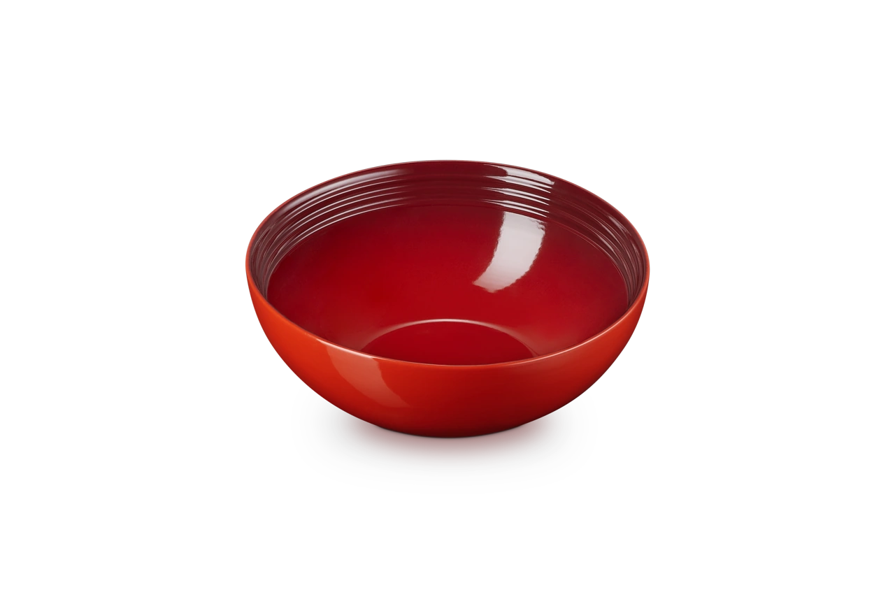 Le Creuset Keramik Salatschüssel 24 cm kirschrot kirschrot 2
