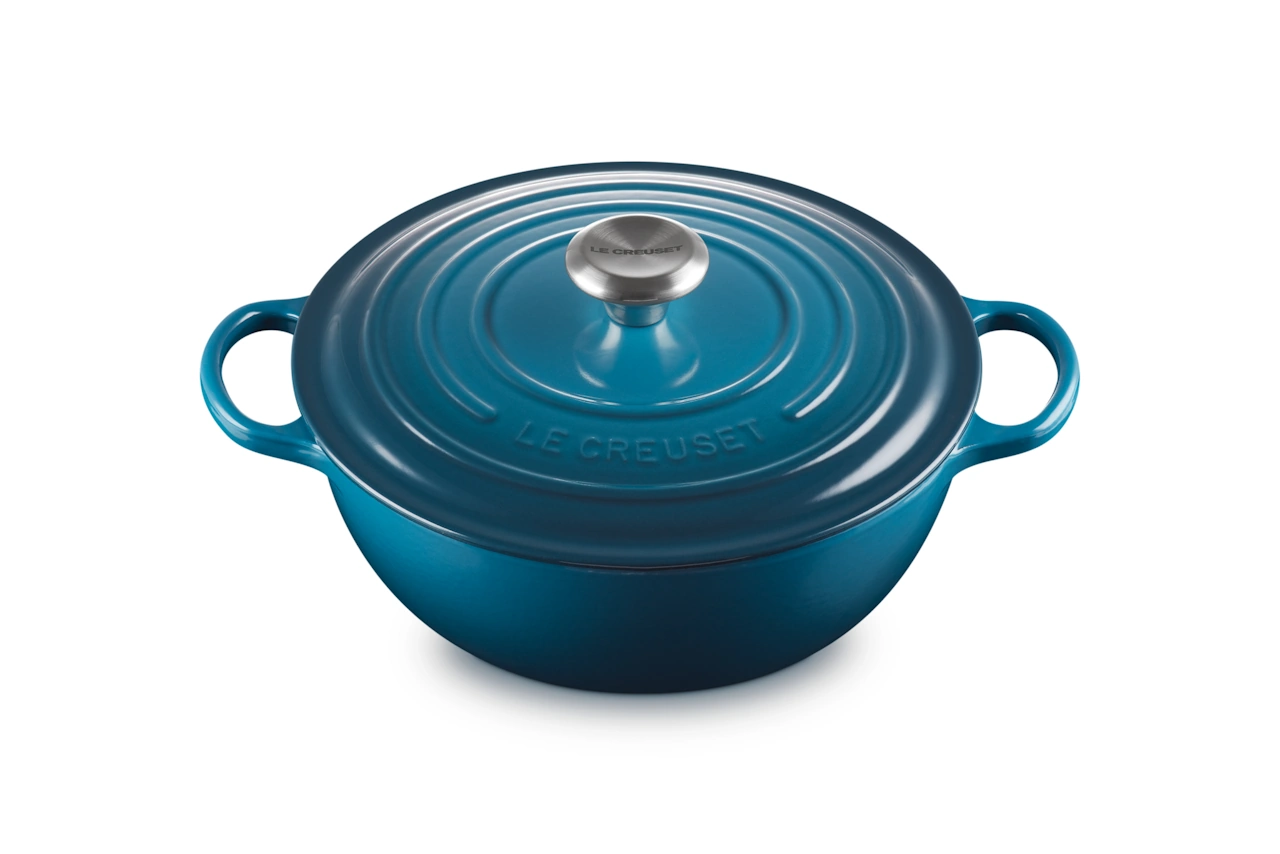 Le Creuset Topf La Marmite 26 cm deep teal / grünblau 1