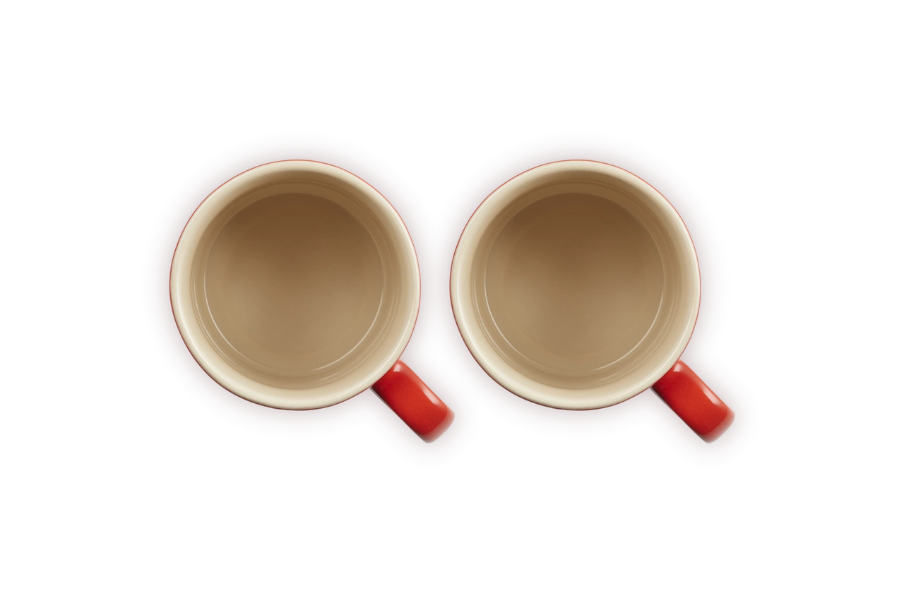 Le Creuset Keramik Becher 2er Set kirschrot kirschrot 3