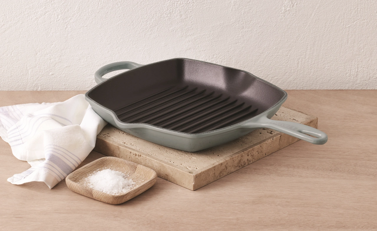 Le Creuset Grillpfanne 26 cm viereckig sea salt sea salt / hellblau 5