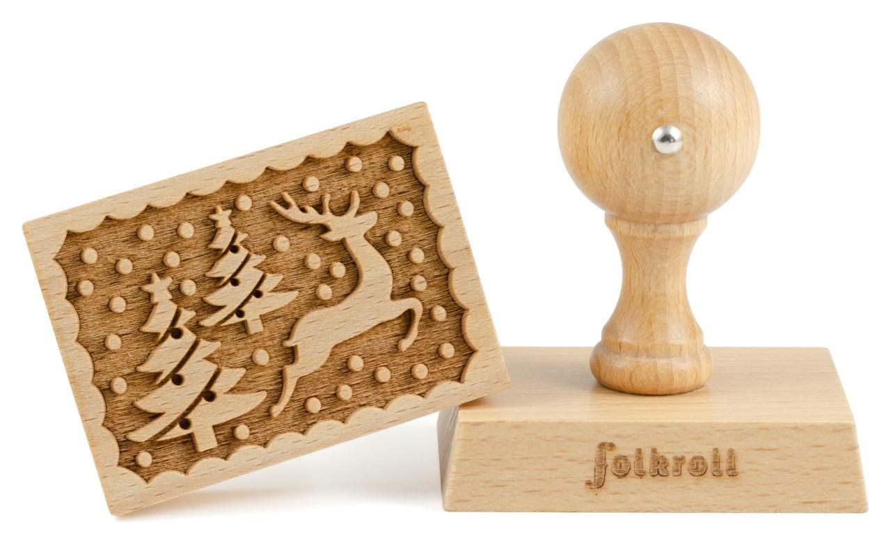 Folkroll 3-D Keksstempel mit Motiv Rentier 1