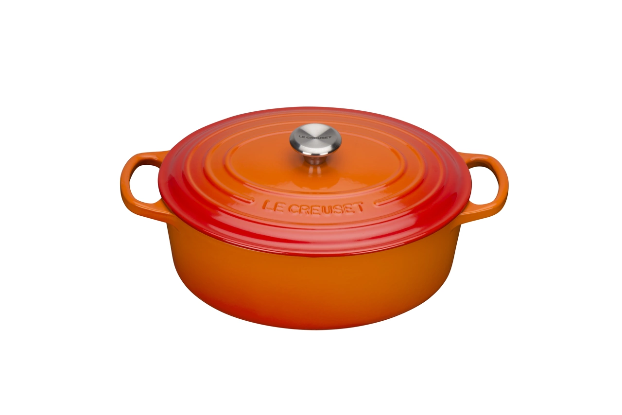 Le Creuset Gusseisen Bräter oval 27 cm ofenrot / orange 1
