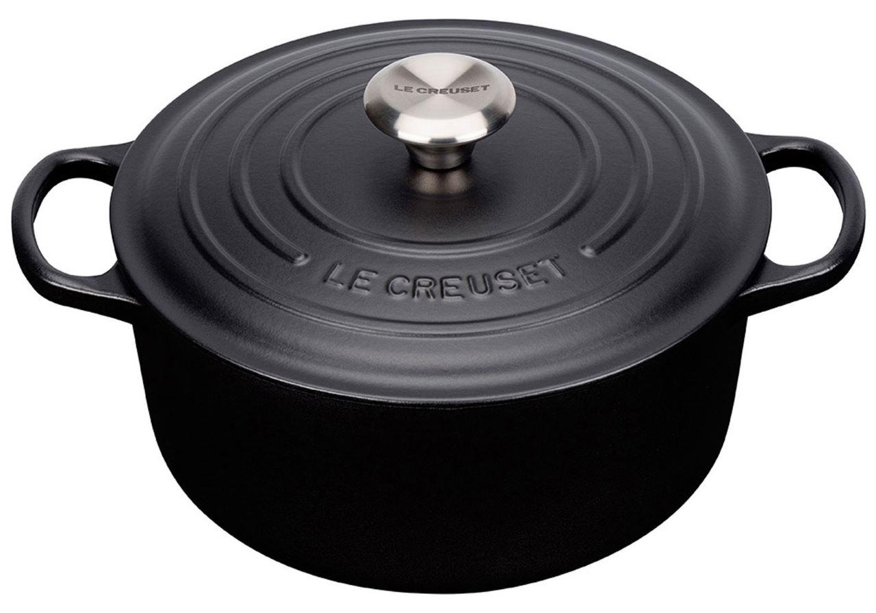 Le Creuset Gusseisen Topf 18 cm schwarz 2