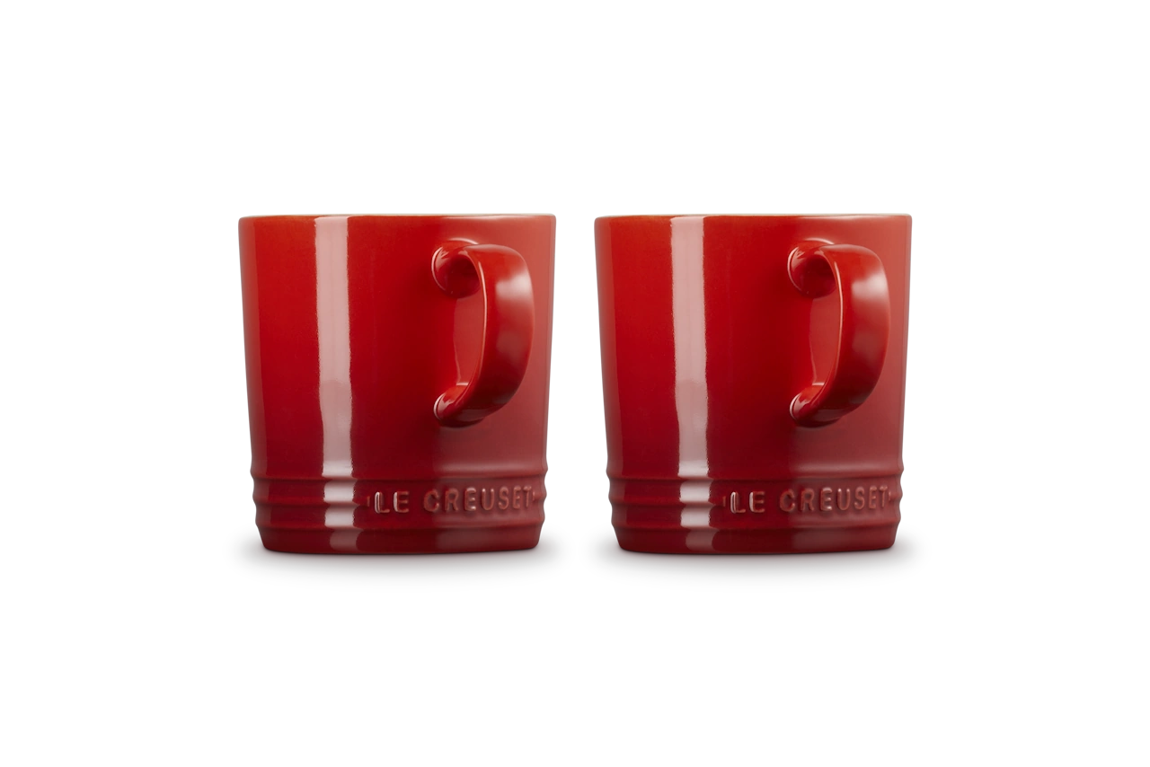Le Creuset Keramik Becher 2er Set kirschrot kirschrot 2