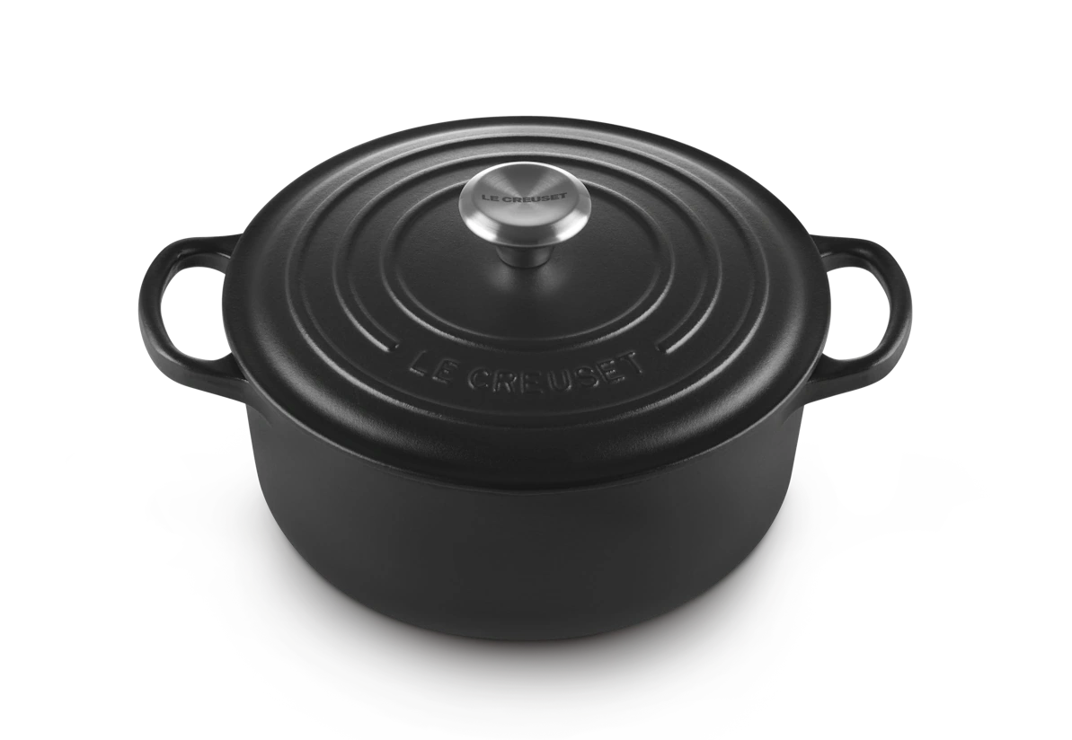 Le Creuset Gusseisen Topf 28 cm schwarz schwarz 1