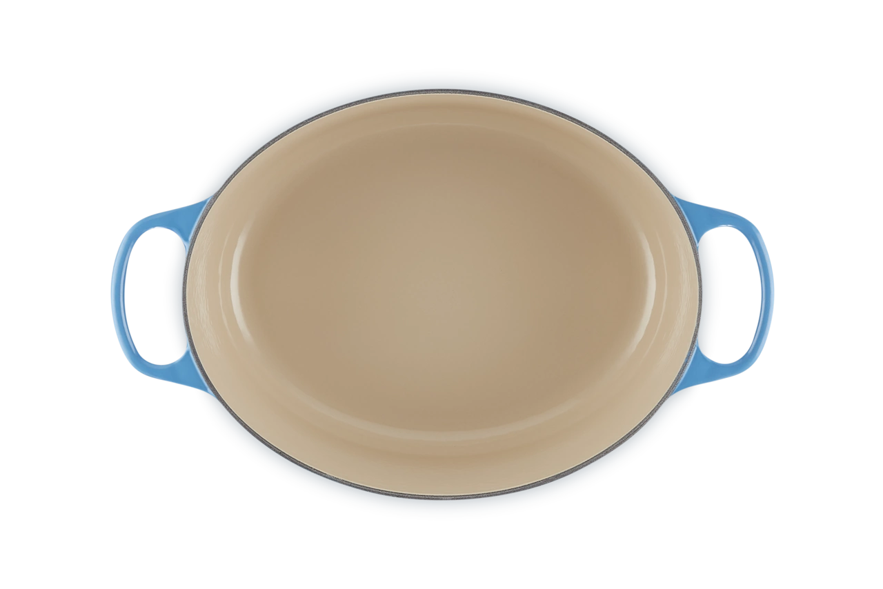 Le Creuset Gusseisen Bräter oval 31 cm azure / blau 5