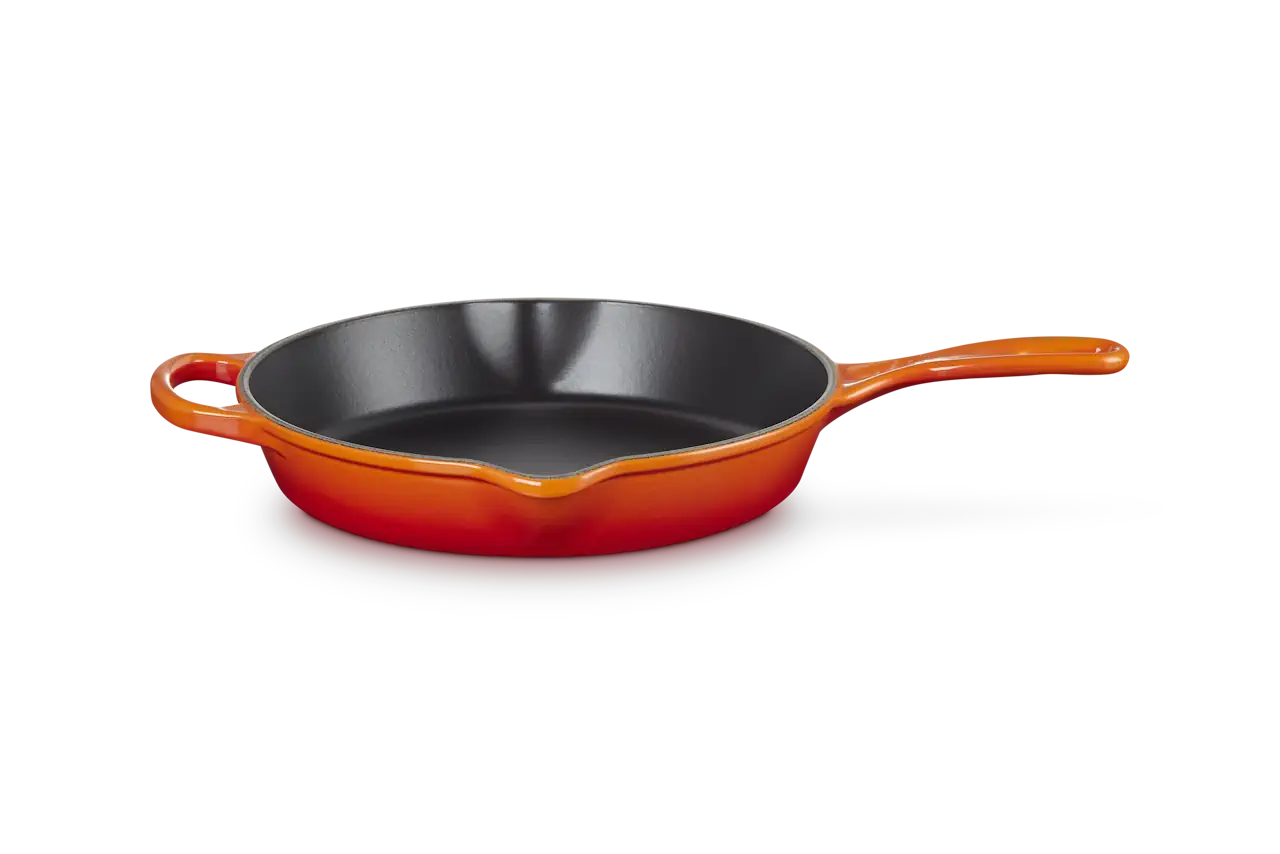 Le Creuset Gusseisen Brat- & Servierpfanne hoch ofenrot / orange 2