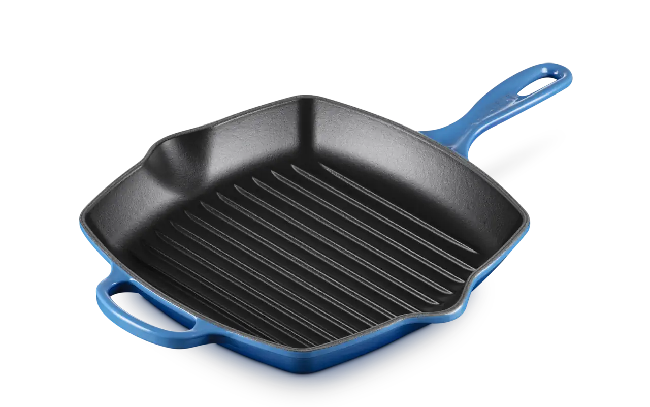 Le Creuset Grillpfanne 26 cm viereckig azure azure / blau 1