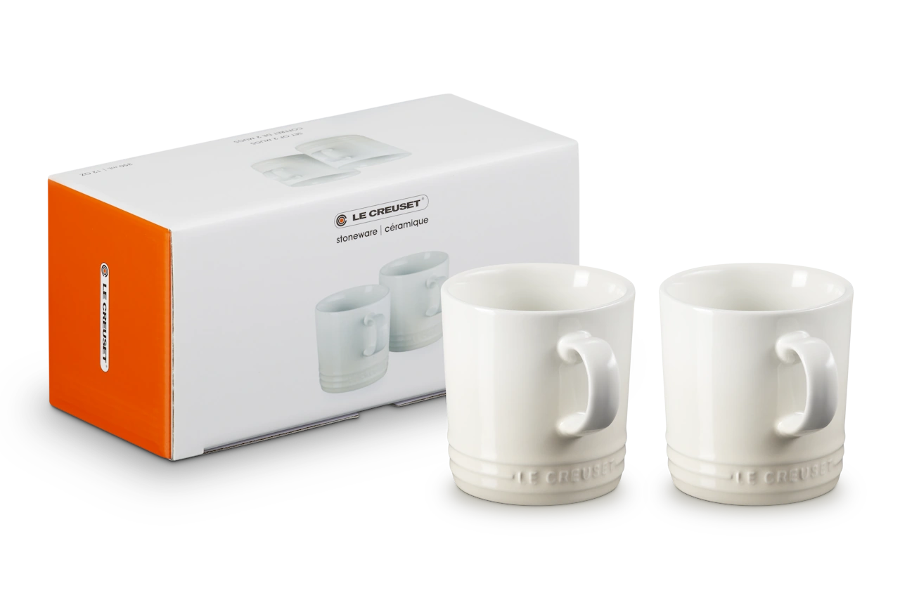 Le Creuset Keramik Becher 2er Set meringue meringue / creme 4