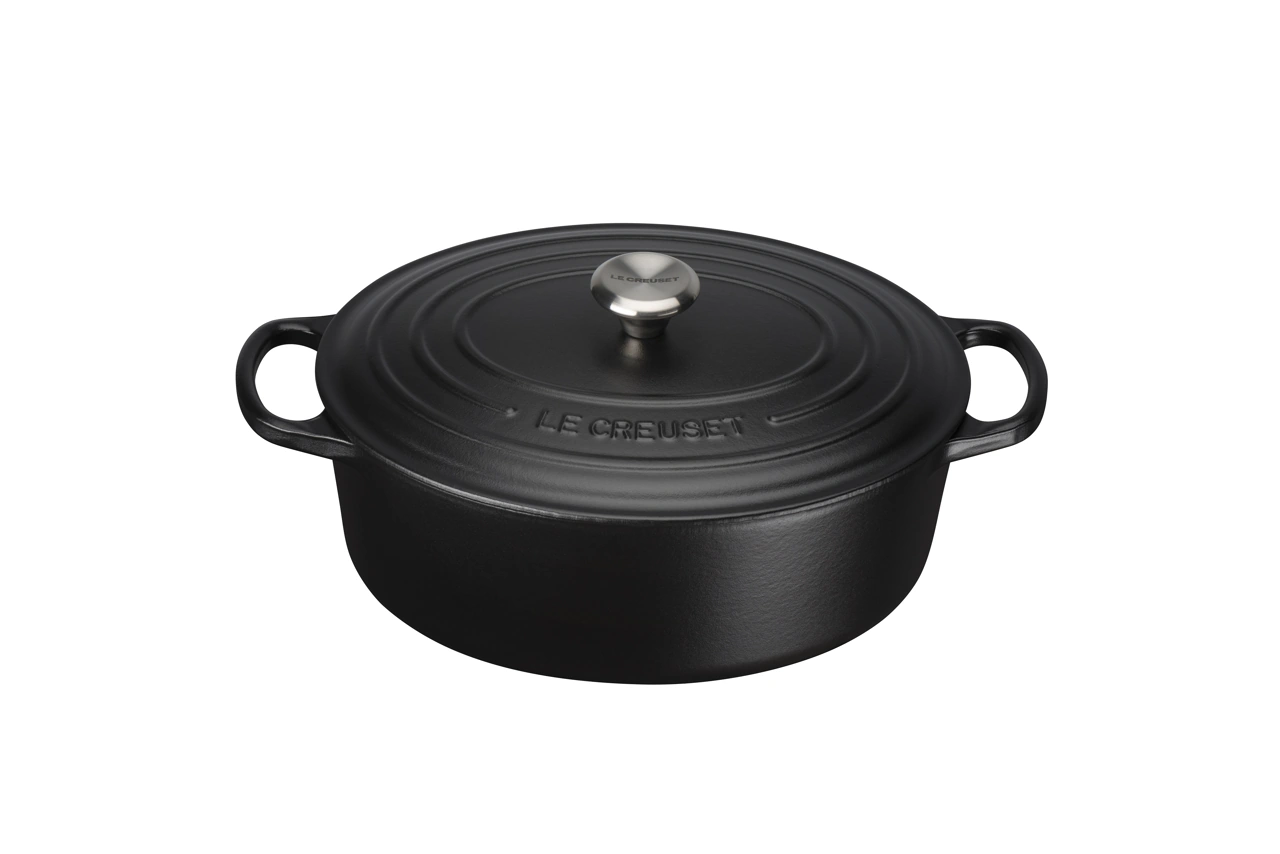 Le Creuset Gusseisen Bräter oval 27 cm schwarz 1