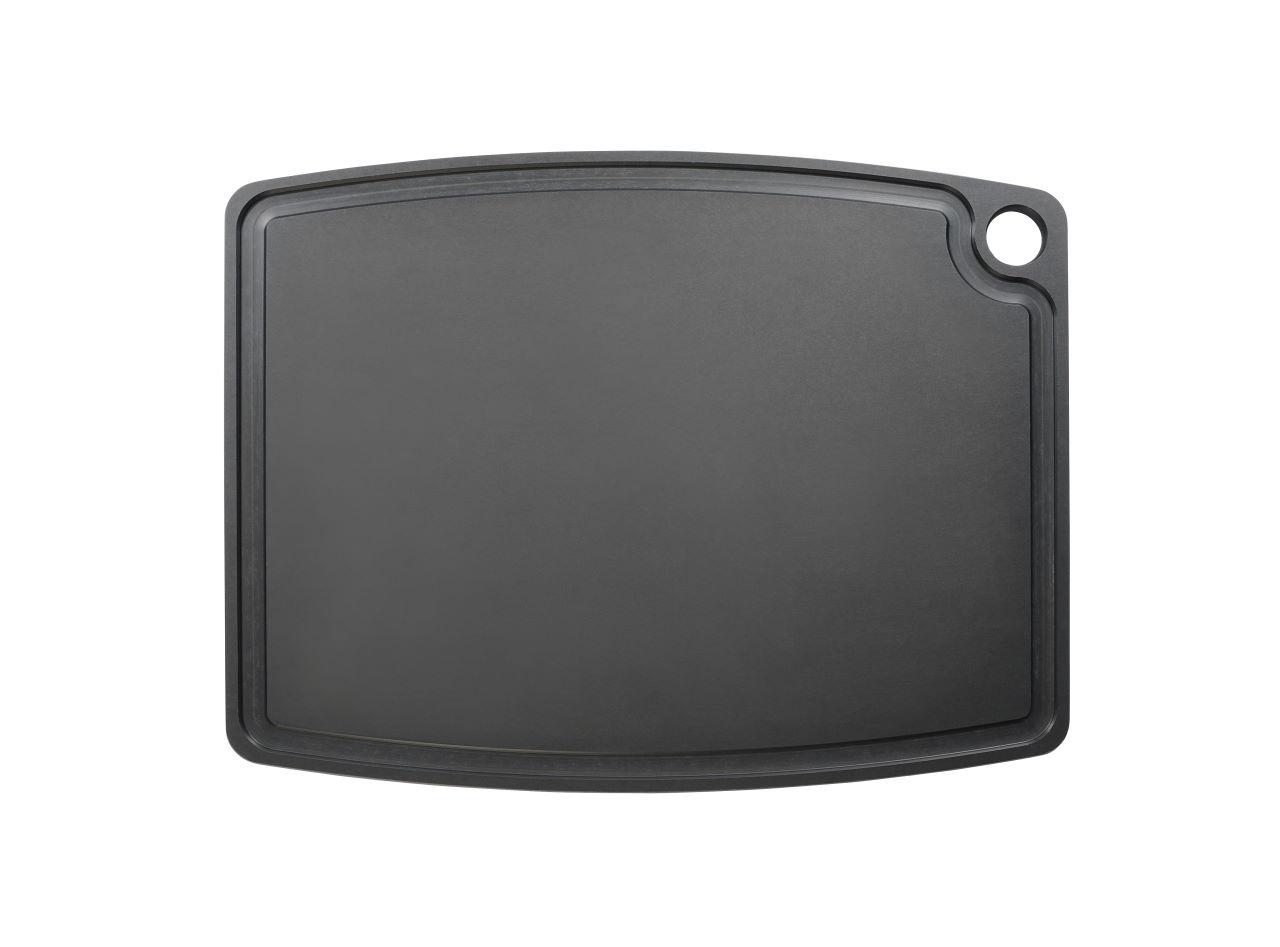 Jade Schneidebrett schwarz mit Saftrille 44 x 32,5 cm 1