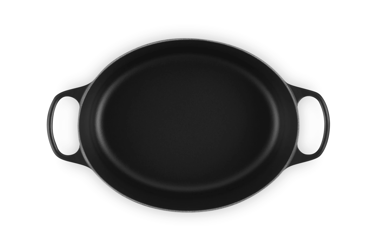 Le Creuset Gusseisen Bräter oval 31 cm schwarz 5
