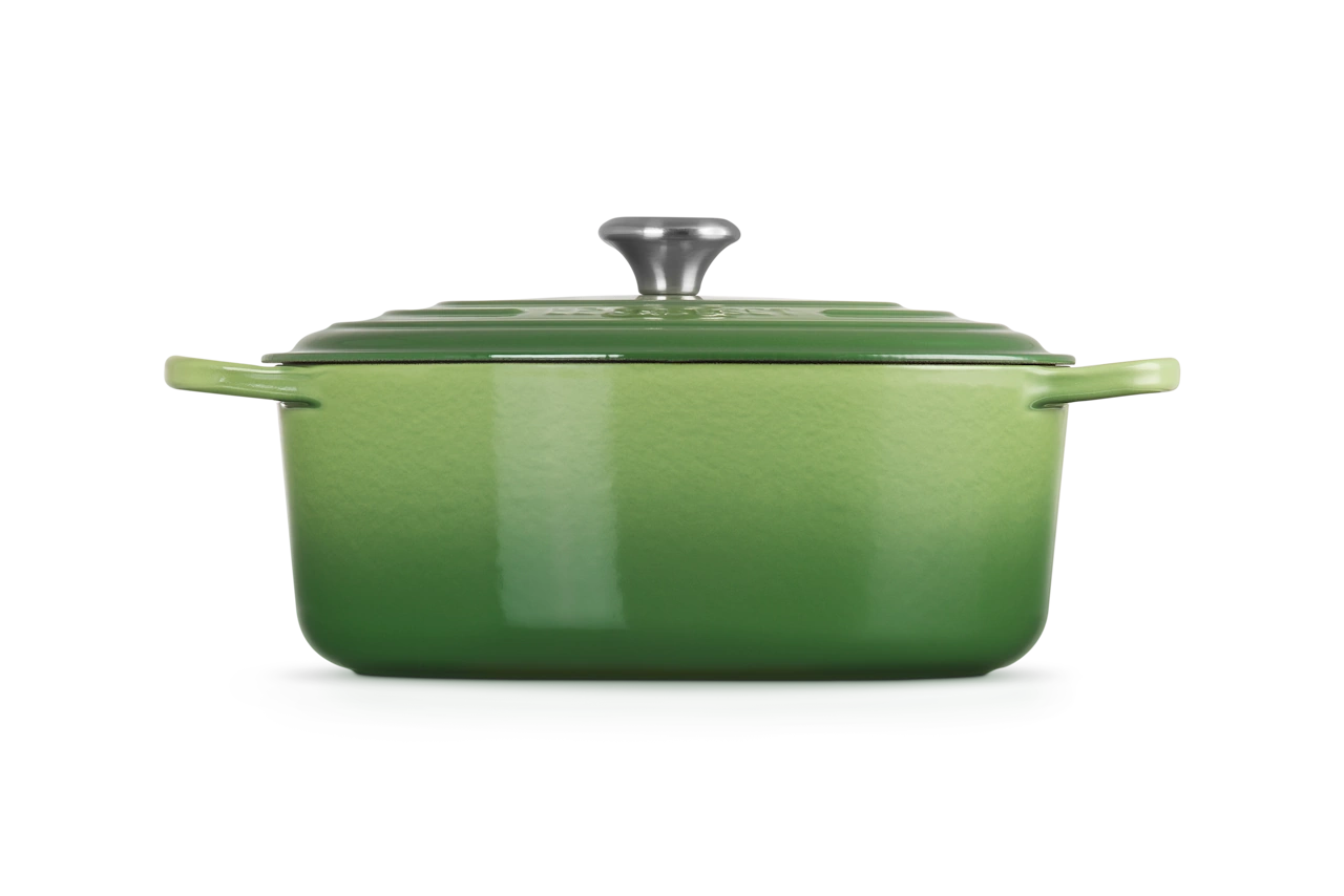 Le Creuset Gusseisen Bräter oval 31 cm bamboo / grün 3