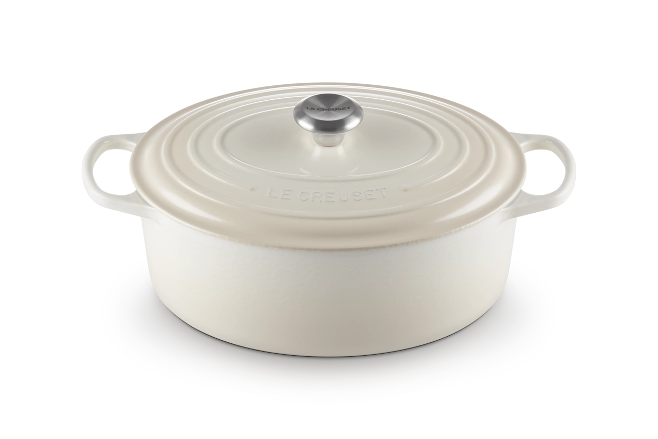 Le Creuset Gusseisen Bräter oval 31 cm meringue / creme 1