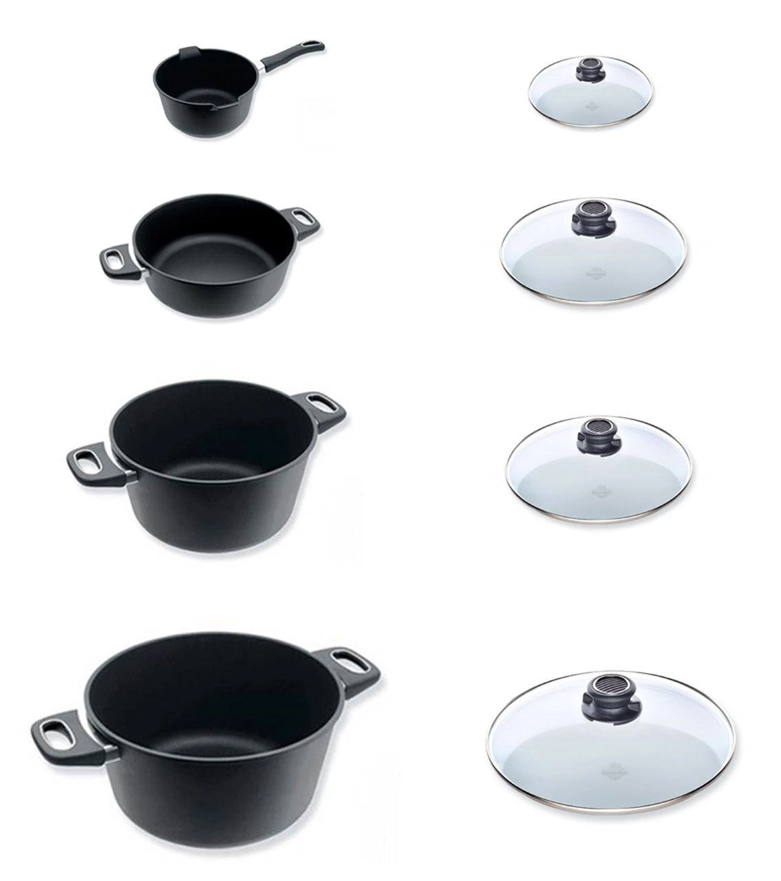 Gastrolux Antihaft Aluguss Topfset Induktion | Set mit 2 Kochtöpfen