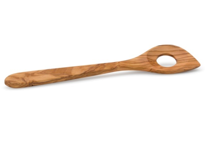 Continenta Olivenholz Kochlöffel mit Ecke und Loch 2