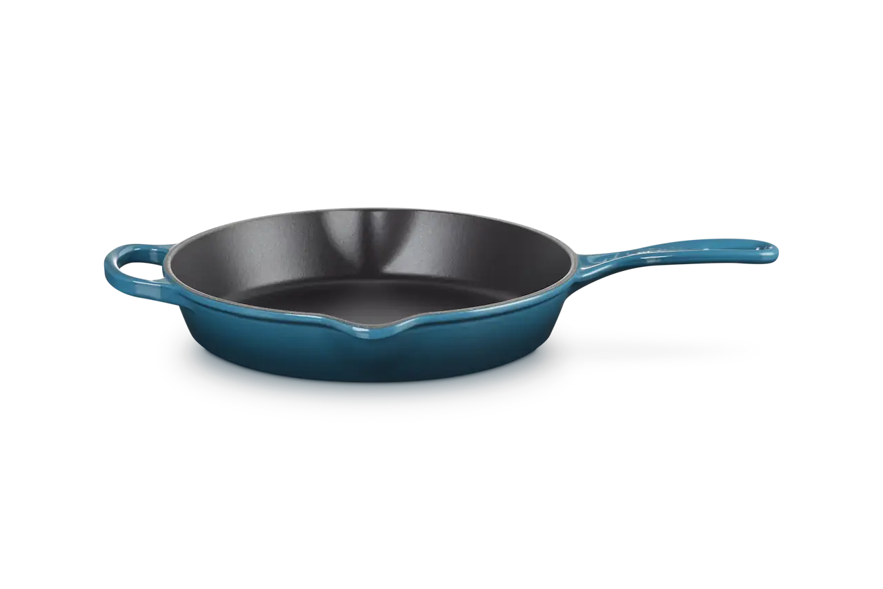 Le Creuset Gusseisen Brat- & Servierpfanne hoch deep teal / grünblau 2
