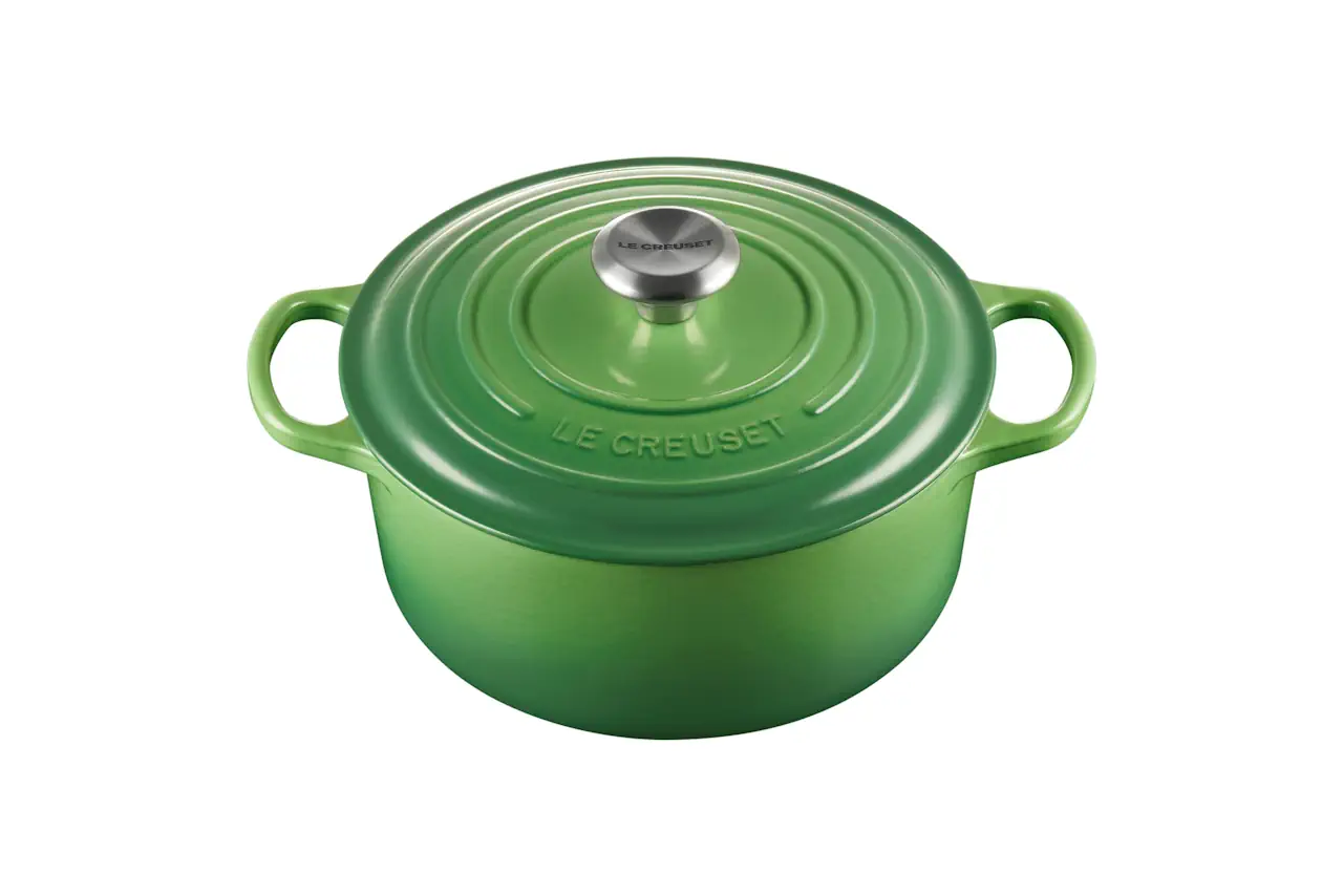Le Creuset Gusseisen Topf 24 cm bamboo / grün 1