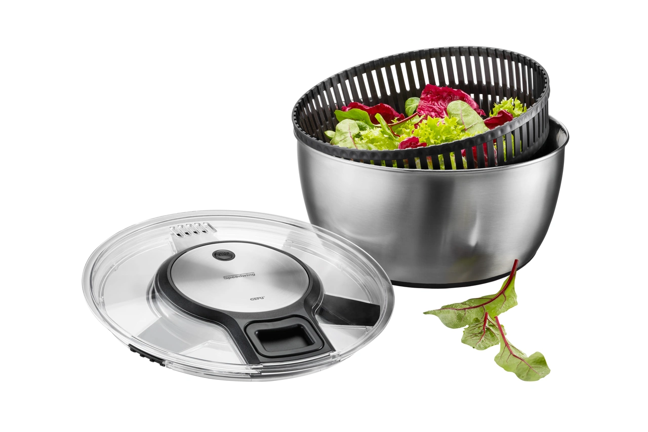 Gefu Edelstahl Salatschleuder Speedwing