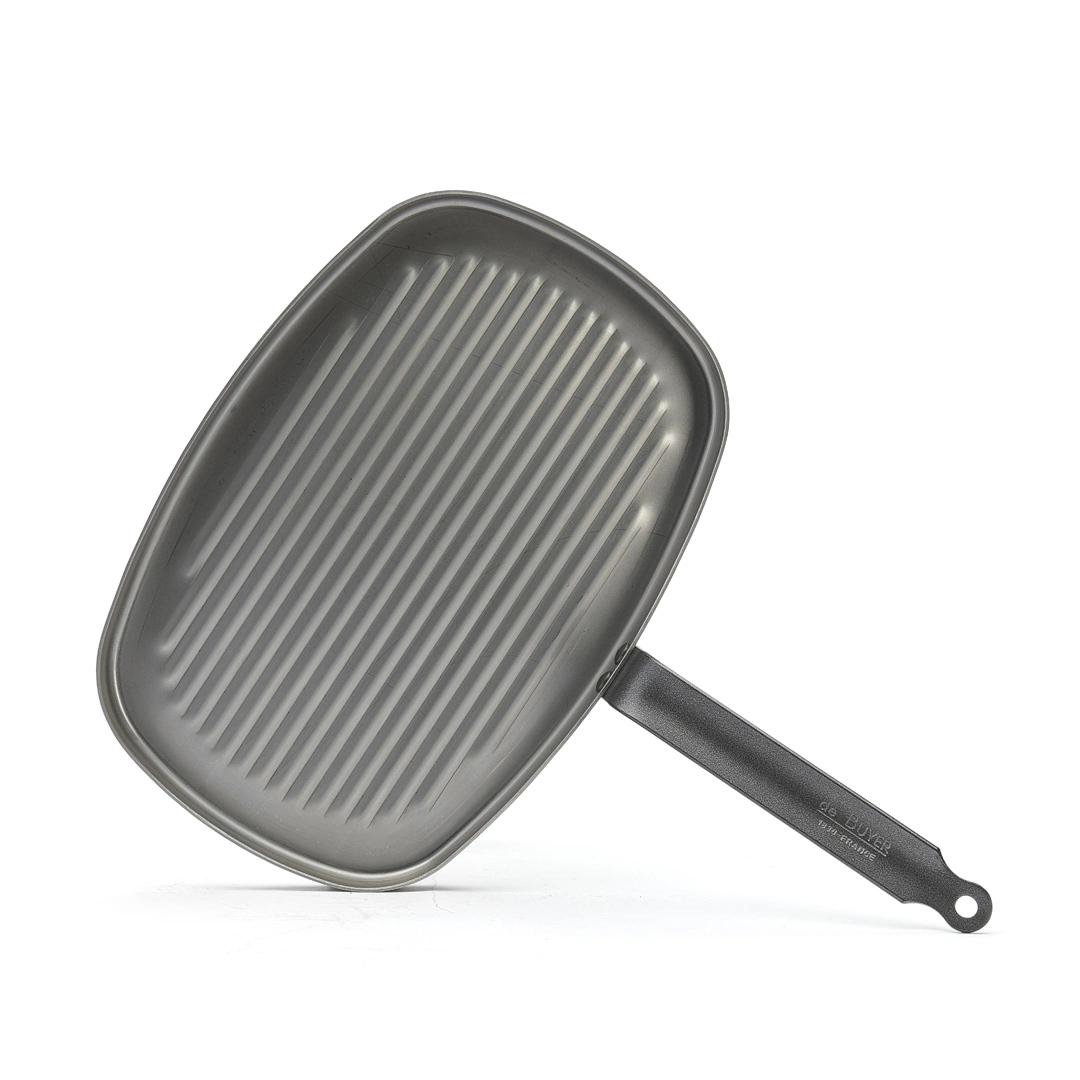 De Buyer Rechteckige Grillpfanne 38 cm - Eisenpfanne 3