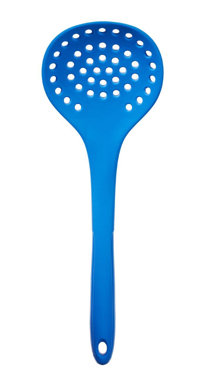 Kochblume Silikon Schaumlöffel blau 1