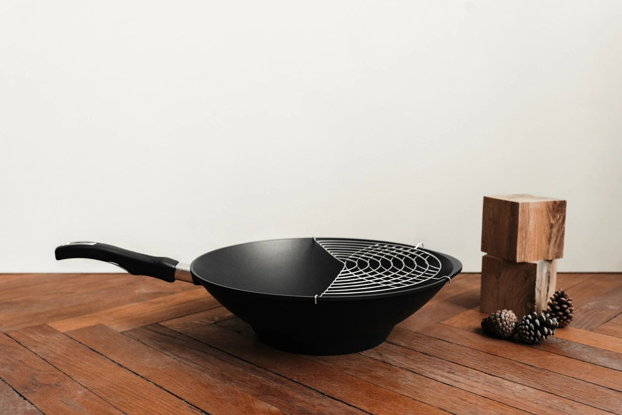 Wok Gastrolux Aluguss 36 cm Biotan beschichtet Induktion 4