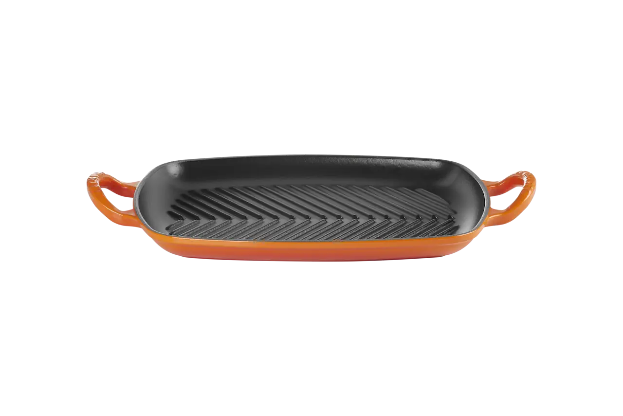Le Creuset Grillplatte rechteckig ofenrot / orange 2