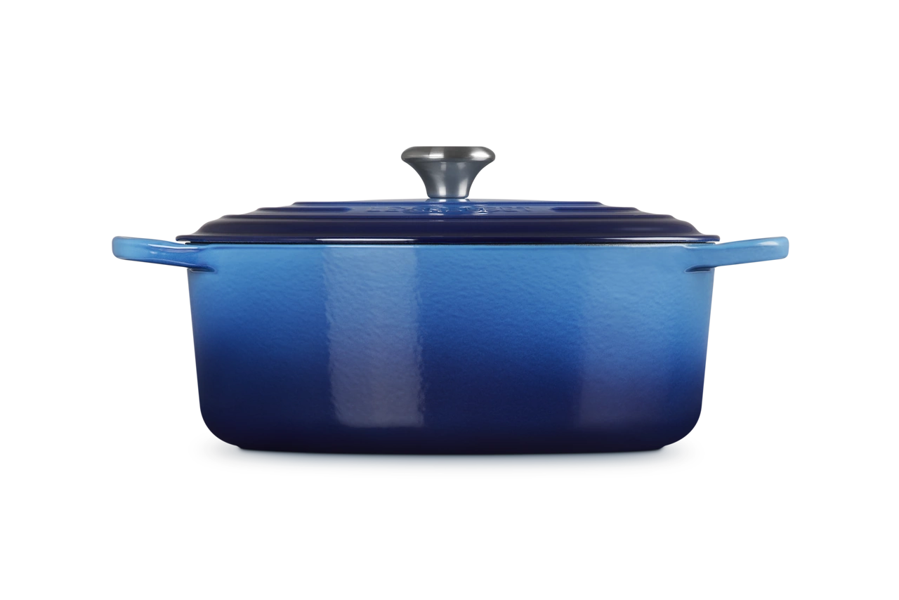 Le Creuset Gusseisen Bräter oval 31 cm azure / blau 3