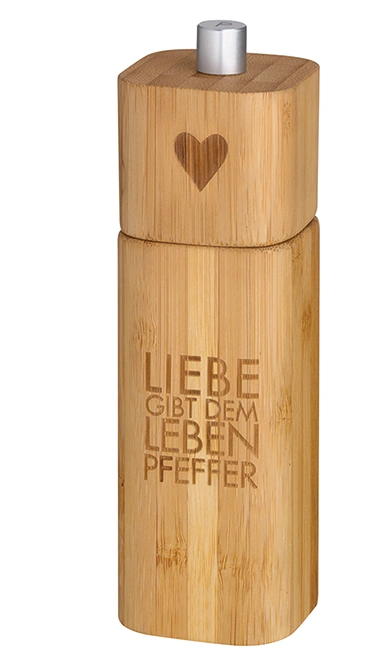 Räder Pfeffermühle Liebe gibt dem Leben Pfeffer