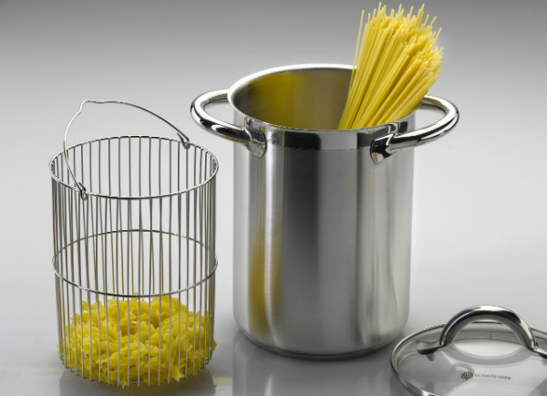 Schulte Ufer: Pasta- und Nudeltopf mit Glasdeckel und Korbeinsatz | für alle Herdarten inkl. Induktion spargeltopf-mit-einsatz