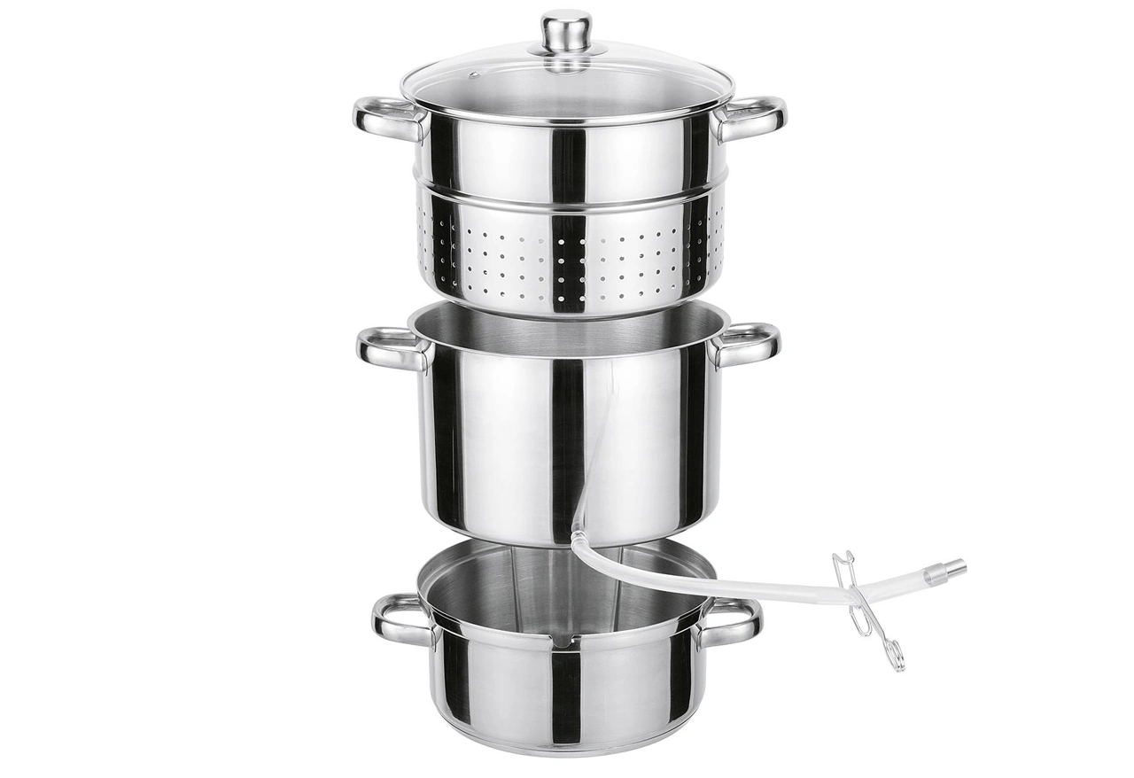 Edelstahl Entsafter Kochtopf 26 cm 2