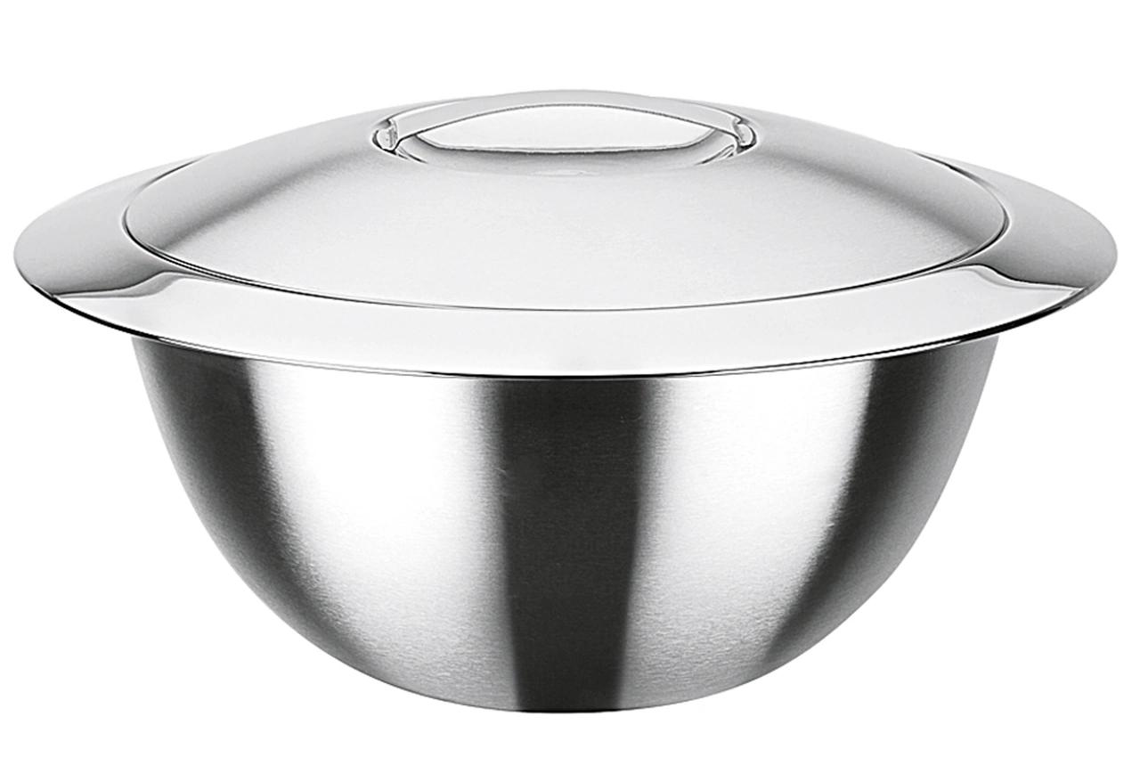 Edelstahl Thermoschüssel mit Deckel 22 cm 1