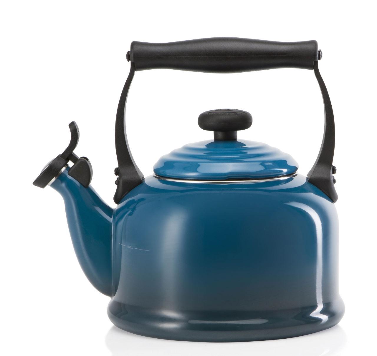 Le Creuset Wasserkessel Tradition deep teal / grünblau 1