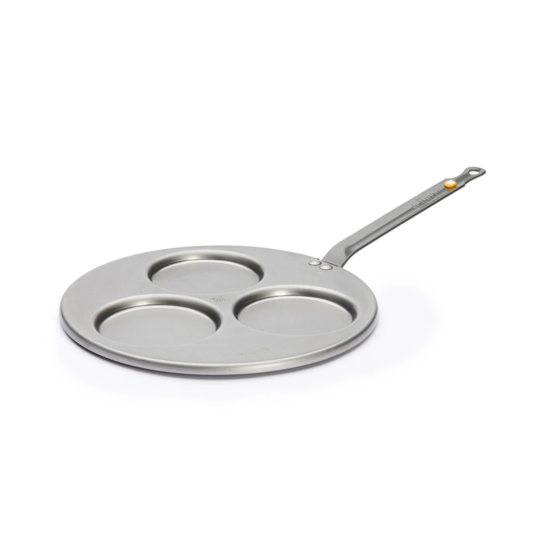 De Buyer Pfanne für 3 Blinis - Eisenpfanne