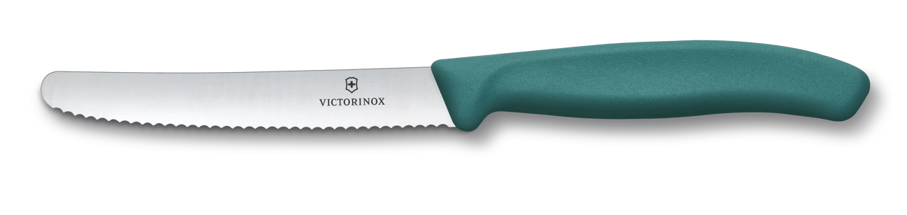 Victorinox Küchenmesser mit Wellenschliff grün grün 1