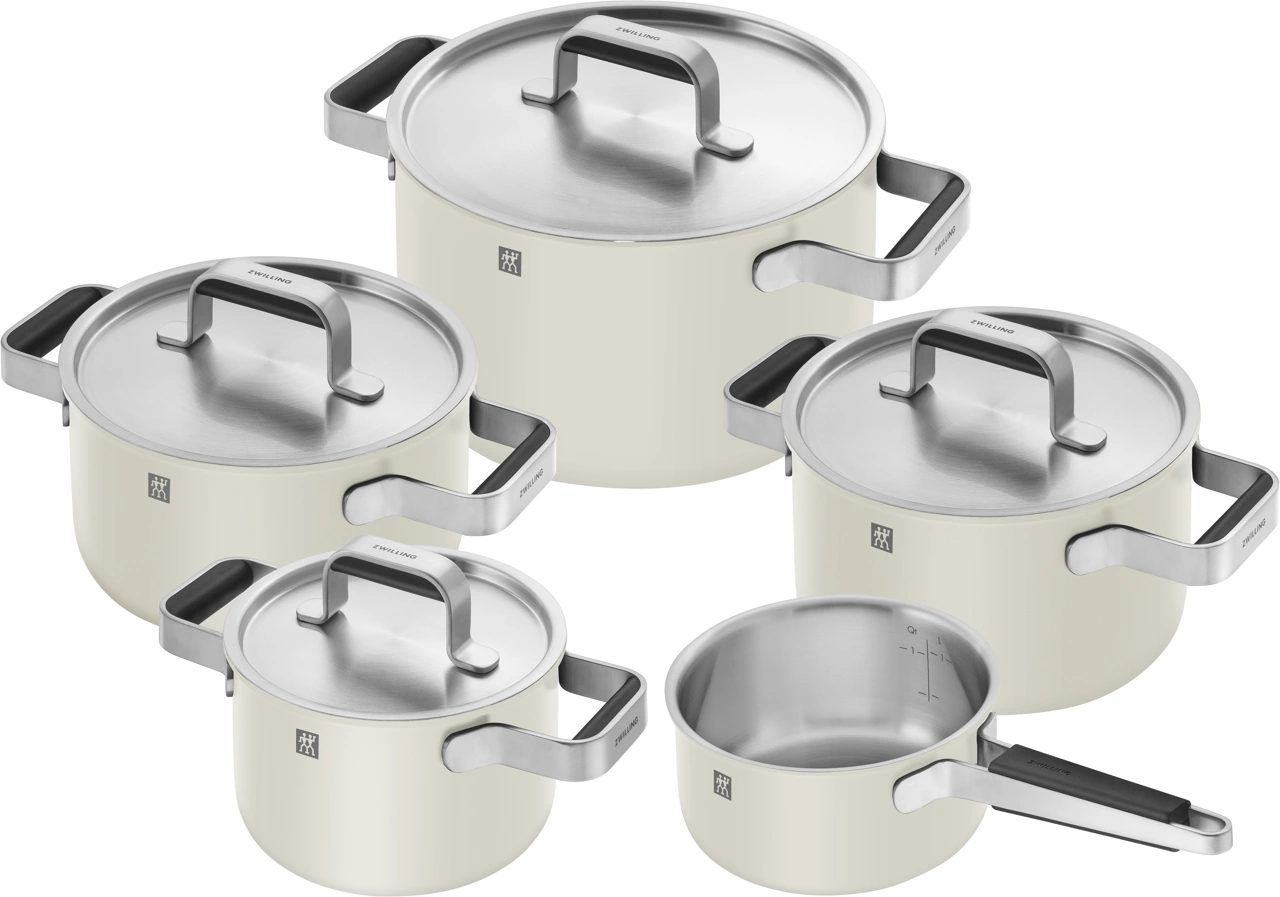 Zwilling Edelstahl Topfset Pure 5teilig elfenbein / creme creme 1