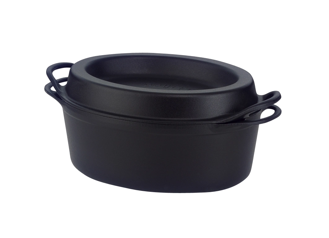Le Creuset Doufeu Saftbräter oval 32 cm schwarz 1