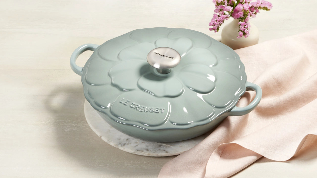 Le Creuset Gourmet Gusseisen Profitopf Blume 26 cm 7